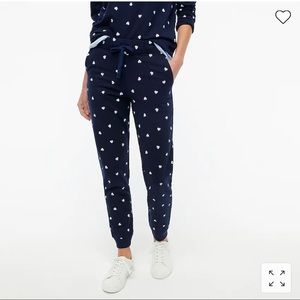 J Crew Factory Mini hearts jogger pant (Plus)